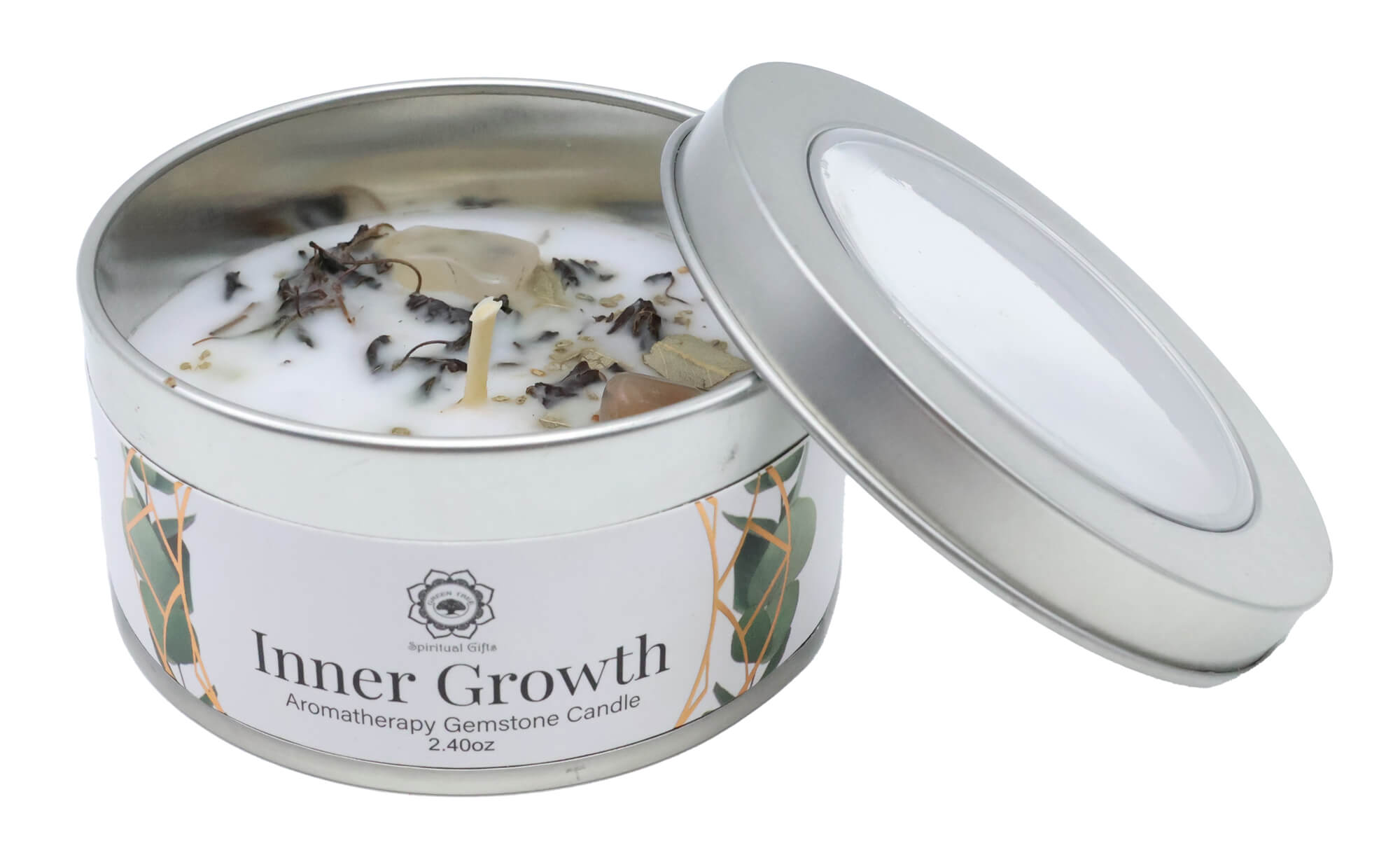 Bougie Inner Growth Pierre de Lune + Menthe 70g Bougie Inner Growth Pierre de Lune + Menthe 70g