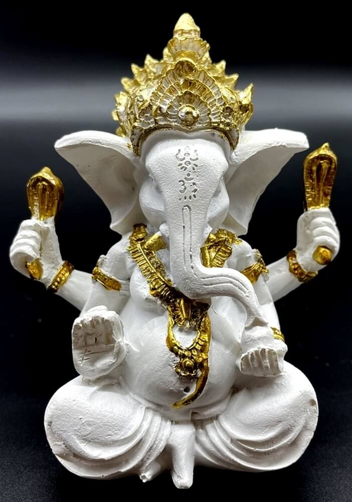 Statue Ganesh Blanc 13cm Statue Ganesh Blanc 13cm