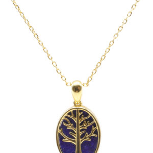 Collier Argent 925 Lapis Lazuli & Arbre de Vie