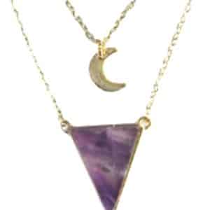Collier Triangle Amethyste