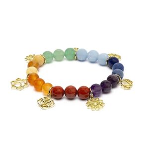 Bracelet Breloques Pierres 7 chakras